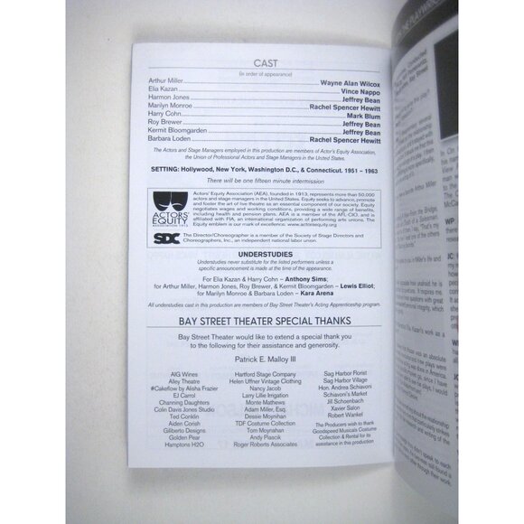 Fellow Travelers Program 2018 Bay Street Theater Sag Harbour NY - Picture 3 of 5